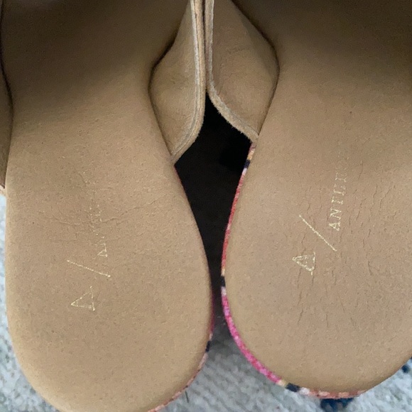 Anthropologie Open Toe Polly Wedge Espadrille Sandals - Picture 5 of 7